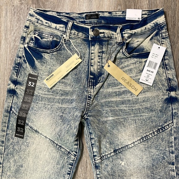 Reason Premium Straight Fit Straight Leg Men’s Jeans Size 32 - Picture 3 of 9